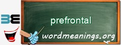 WordMeaning blackboard for prefrontal